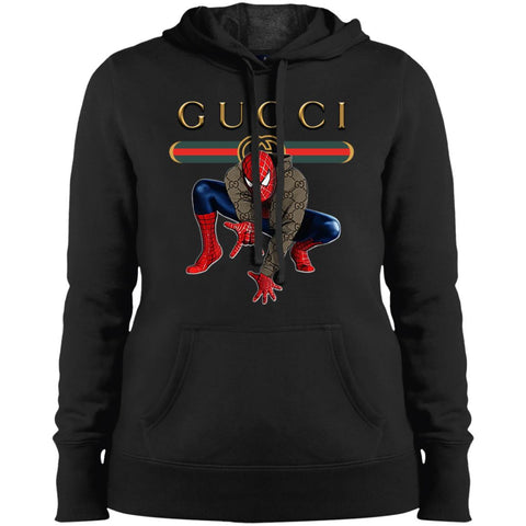 Spider Man Gucci Funny  Trend T- Shirt Women Hooded Sweatshirt Black / X-Small Women Hooded Sweatshirt - parenttees