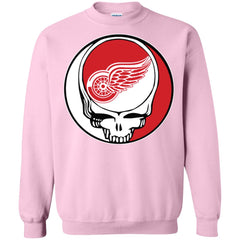 Detroit Red Wings Grateful Dead Steal Your Face Hockey Nhl Shirts Crewneck Pullover Sweatshirt Crewneck Pullover Sweatshirt - parenttees