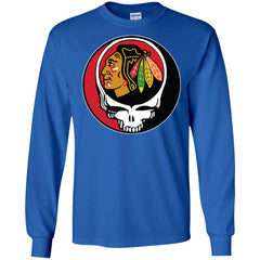 Chicago Blackhawks Grateful Dead Steal Your Face Hockey Nhl Shirts Men Long Sleeve Shirt Men Long Sleeve Shirt - parenttees