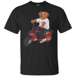 Supreme Bear Moto T-shirt Men Cotton T-Shirt