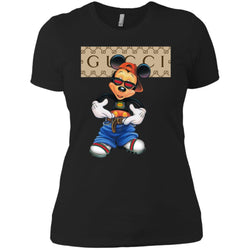 Gucci Logo Shirt Mickey Mouse T-shirt Women Cotton T-Shirt