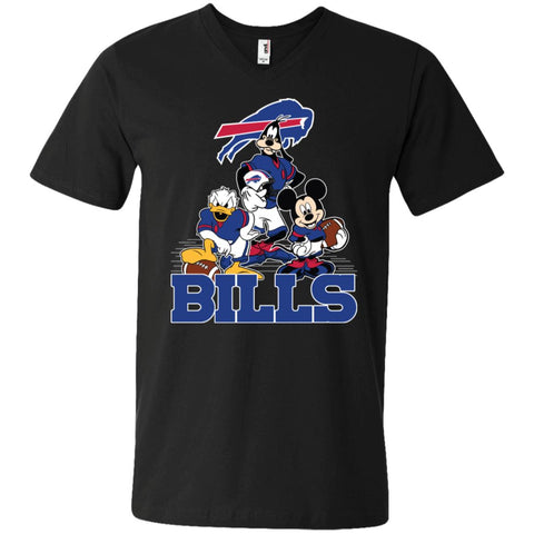 Mickey Mouse Buffalo Bills American Football Nfl Sports Shirt Men V-Neck T-Shirt Black / S Men V-Neck T-Shirt - parenttees