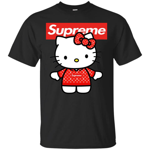 Supreme Hello Kitty Loves T-shirt Men Cotton T-Shirt Black / S Men Cotton T-Shirt - parenttees