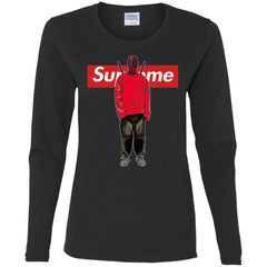 Supreme Deadpool Hiphop T-shirt Women Long Sleeve Shirt Women Long Sleeve Shirt - parenttees