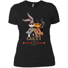 Gucci Trending T-shirt Rabbit And Donald T-shirt Women Cotton T-Shirt Women Cotton T-Shirt - parenttees