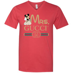 Mrs Minnie Gucci Couple Disney Shirt Valentine's Day T-shirt Men V-Neck T-Shirt Men V-Neck T-Shirt - parenttees