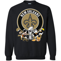 Nfl – New Orleans Saints Super Bowl 2019 Mickey Mouse Minnie Mouse Donald Duck Daisy Duck Football Crewneck Pullover Sweatshirt Crewneck Pullover Sweatshirt - parenttees