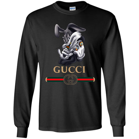 Gucci Rabbit Movie Disney T-shirt Men Long Sleeve Shirt Black / S Men Long Sleeve Shirt - parenttees