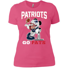 Go Pats - New England Patriots Super Bowl 2019 Mickey Mouse Football Nfl Women Cotton T-Shirt Women Cotton T-Shirt - parenttees