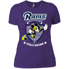 Nfl – Los Angeles Rams Totally Awesome Mickey Mouse Super Bowl 2019 Football Women Cotton T-Shirt Women Cotton T-Shirt - parenttees