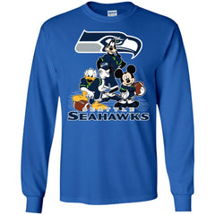 Mickey Mouse Seattle Seahawks American Football Nfl Sports Shirt Men Long Sleeve Shirt Men Long Sleeve Shirt - parenttees