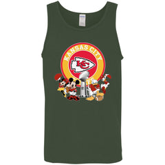 Nfl – Kansas City Chiefs Super Bowl 2019 Mickey Mouse Minnie Mouse Donald Duck Daisy Duck Football Men Cotton Tank Men Cotton Tank - parenttees