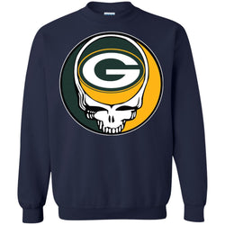 Green Bay Packer Grateful Dead Steal Your Face Football Nfl Shirts Crewneck Pullover Sweatshirt