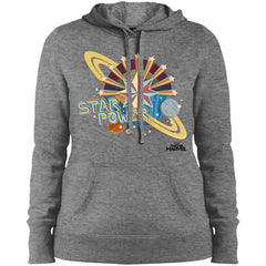 Captain Marvel Star Power Retro Style Women Hooded Sweatshirt Women Hooded Sweatshirt - parenttees