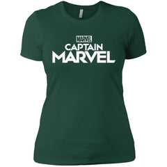 Marvel Captain Marvel Movie Logo White Women Cotton T-Shirt Women Cotton T-Shirt - parenttees