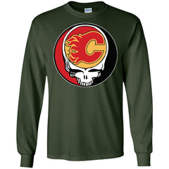 Calgary Flames Grateful Dead Steal Your Face Hockey Nhl Shirts Men Long Sleeve Shirt Men Long Sleeve Shirt - parenttees