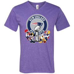 New England Patriots Super Bowl 2019 Mickey Minnie Mouse Donald Daisy Duck Football Nfl Men V-Neck T-Shirt Men V-Neck T-Shirt - parenttees