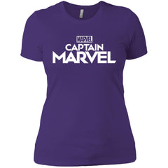 Marvel Captain Marvel Movie Logo White Women Cotton T-Shirt Women Cotton T-Shirt - parenttees