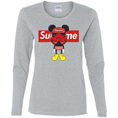 Supreme Robot Mickey Hot T-shirt Women Long Sleeve Shirt Women Long Sleeve Shirt - parenttees