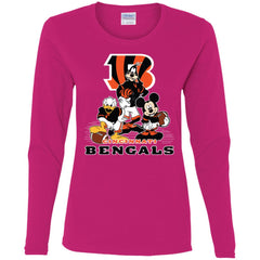 Mickey Mouse Cincinnati Bengals American Football Nfl Sports Shirt Women Long Sleeve Shirt Women Long Sleeve Shirt - parenttees