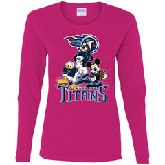 Mickey Mouse Tennessee Titans American Football Nfl Sports Shirt Women Long Sleeve Shirt Women Long Sleeve Shirt - parenttees