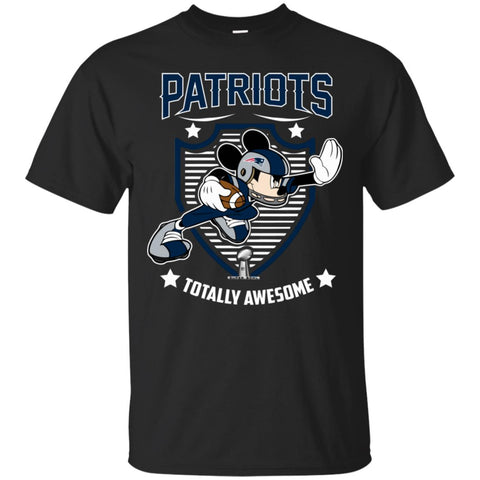 Nfl – New England Patriots Totally Awesome Mickey Mouse Super Bowl 2019 Football Men Cotton T-Shirt Black / S Men Cotton T-Shirt - parenttees