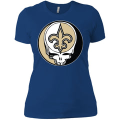 New Orleans Saints Grateful Dead Steal Your Face Football Nfl Shirts Women Cotton T-Shirt Women Cotton T-Shirt - parenttees