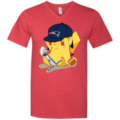 Nfl - New England Patriots Pikachu Super Bowl 2019 Football Men V-Neck T-Shirt Men V-Neck T-Shirt - parenttees