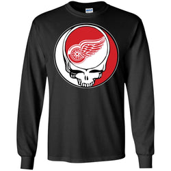 Detroit Red Wings Grateful Dead Steal Your Face Hockey Nhl Shirts Men Long Sleeve Shirt