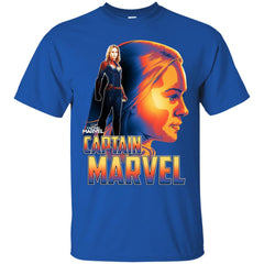 Captain Marvel Bold Sunset Portrait Men Cotton T-Shirt Men Cotton T-Shirt - parenttees