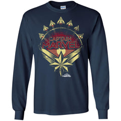 Captain Marvel Yellow Red Plane Flight Logo Men Long Sleeve Shirt Men Long Sleeve Shirt - parenttees