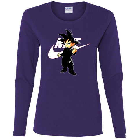 Best Goku Nike Gift Friends T-shirt Women Long Sleeve Shirt Purple / S T-Shirts - parenttees