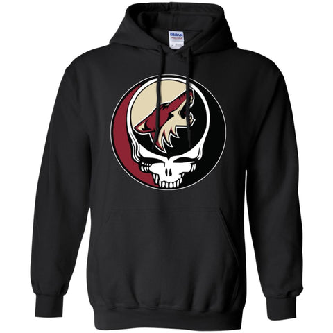 Arizona Coyotes Grateful Dead Steal Your Face Hockey Nhl Shirts Pullover Hoodie Sweatshirt Black / S Pullover Hoodie Sweatshirt - parenttees