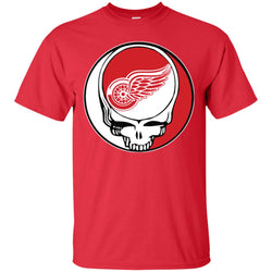 Detroit Red Wings Grateful Dead Steal Your Face Hockey Nhl Shirts Men Cotton T-Shirt