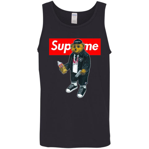 Supreme Bear Guns T-shirt Men Cotton Tank Black / X-Small Men Cotton Tank - parenttees