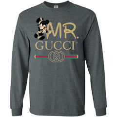 Gucci Couple Disney Mickey Valentine's Day T-shirt Men Long Sleeve Shirt Men Long Sleeve Shirt - parenttees