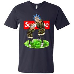 Supreme Rick And Morty Best T-shirt Men V-Neck T-Shirt