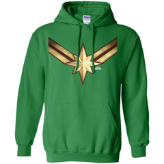 Captain Marvel Gleaming Chest Logo Pullover Hoodie Sweatshirt Pullover Hoodie Sweatshirt - parenttees