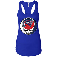 Columbus Blue Grateful Dead Steal Your Face Hockey Nhl Shirts Women Tank Top Women Tank Top - parenttees