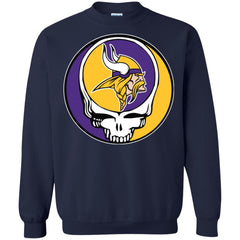 Minnesota Vikings Grateful Dead Steal Your Face Football Nfl Shirts Crewneck Pullover Sweatshirt Crewneck Pullover Sweatshirt - parenttees