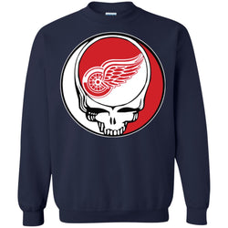 Detroit Red Wings Grateful Dead Steal Your Face Hockey Nhl Shirts Crewneck Pullover Sweatshirt