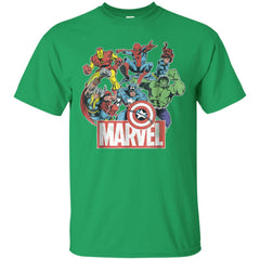 Marvel Avengers Team Retro Comic Vintage Graphic Men Cotton T-Shirt Men Cotton T-Shirt - parenttees