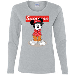 Supreme Mickey Mouse T-shirt Women Long Sleeve Shirt