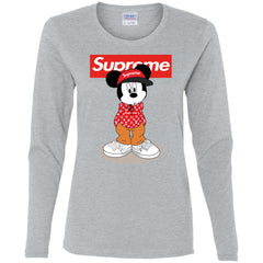 Supreme Mickey Mouse T-shirt Women Long Sleeve Shirt Women Long Sleeve Shirt - parenttees