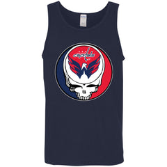 Washington Capitals Grateful Dead Steal Your Face Hockey Nhl Shirts Men Cotton Tank Men Cotton Tank - parenttees