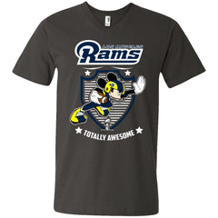 Nfl – Los Angeles Rams Totally Awesome Mickey Mouse Super Bowl 2019 Football Men V-Neck T-Shirt Men V-Neck T-Shirt - parenttees