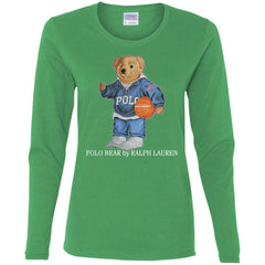 Polo Bear Ralph Lauren Women Long Sleeve Shirt Women Long Sleeve Shirt - parenttees