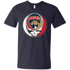 Florida Panthers Grateful Dead Steal Your Face Hockey Nhl Shirts Men V-Neck T-Shirt Men V-Neck T-Shirt - parenttees