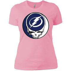 Tampa Bay Lightning Grateful Dead Steal Your Face Hockey Nhl Shirts Women Cotton T-Shirt Women Cotton T-Shirt - parenttees