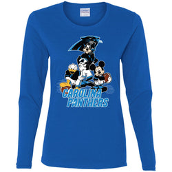 Mickey Mouse Carolina Panthers American Football Nfl Sports Shirt Women Long Sleeve Shirt